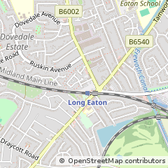 Map of Long Eaton, Nottinghamshire