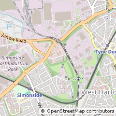 Map of South Shields, Tyne and Wear
