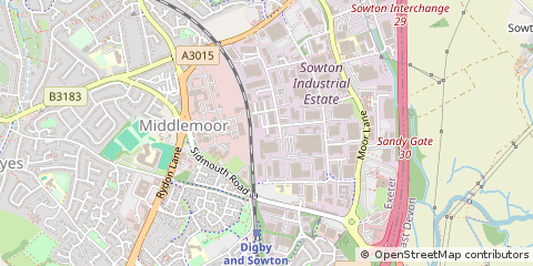 Map of Exeter, Devon