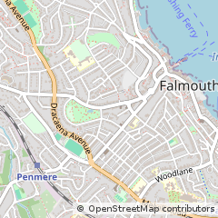 Map of Falmouth, Cornwall
