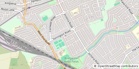 Map of Ruislip, Middlesex