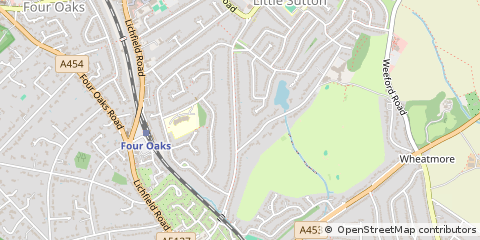 Map of Sutton Coldfield