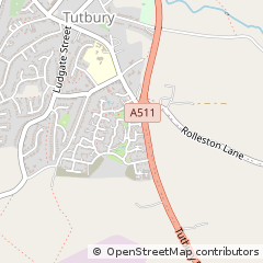 Map of Burton-on-Trent, Staffordshire
