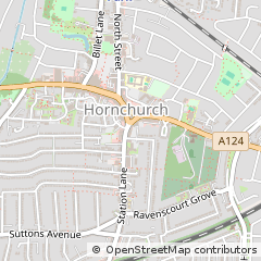 Map of Hornchurch, Essex