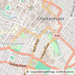 Map of Cheltenham, Gloucs