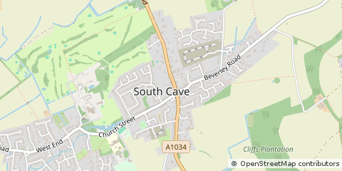 Map of Brough, East Riding of Yorkshire