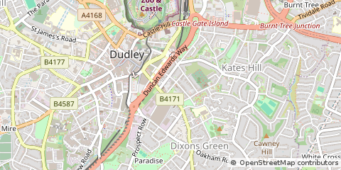 Map of Dudley