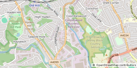 Map of Halesowen, West Midlands