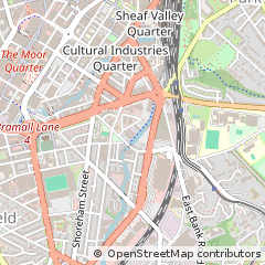 Map of Sheffield, South Yorkshire