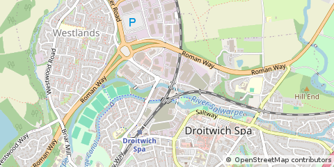 Map of Droitwich, Worcestershire