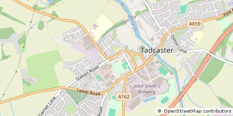 Map of Tadcaster, North Yorkshire