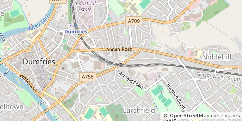Map of Dumfries, Dumfriesshire