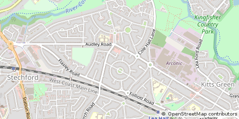 Map of Birmingham, West Midlands