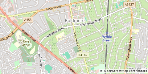 Map of Sutton Coldfield