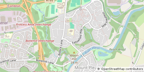 Map of Washington, Herefordshire