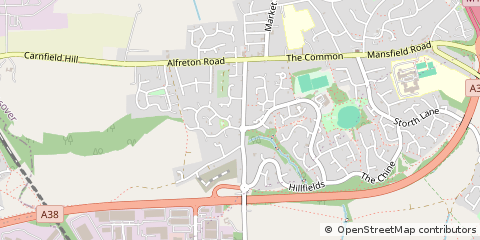 Map of Alfreton, Derbyshire