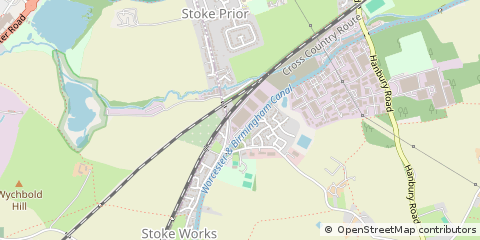 Map of Bromsgrove, Worcestershire