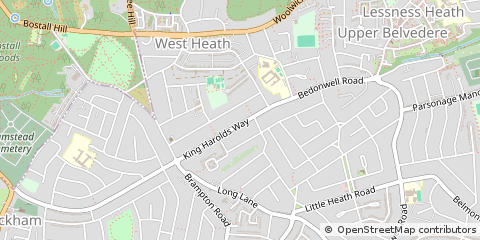 Map of Bexleyheath, Kent