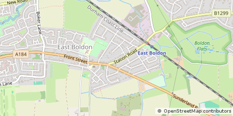 Map of East Boldon