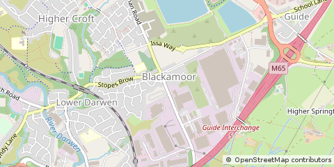 Map of Blackburn, Lancashire