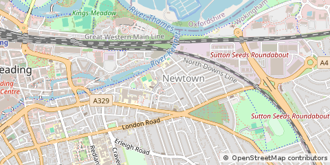 Map of Reading, Berkshire