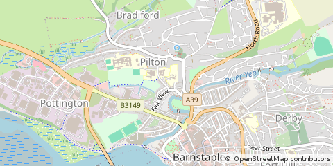 Map of Barnstaple, Devon
