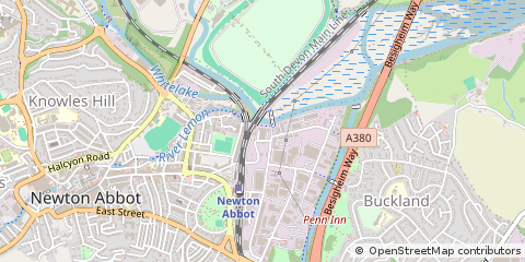 Map of Newton Abbot, Devon