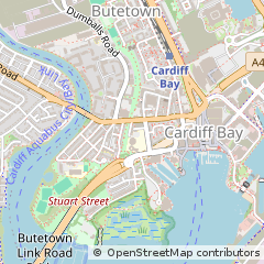 Map of Cardiff, South Glamorgan