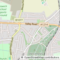 Map of Ipswich, Suffolk
