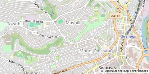 Map of Swansea