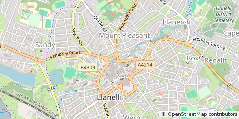 Map of Llanelli
