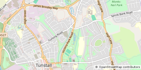 Map of Stoke-on-Trent, Staffordshire