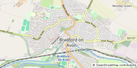 Map of Bradford-on-Avon, Wiltshire