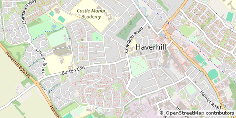 Map of Haverhill, Suffolk