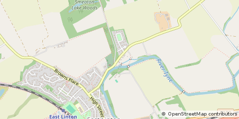 Map of East Linton, East Lothian