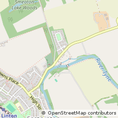Map of East Linton, East Lothian