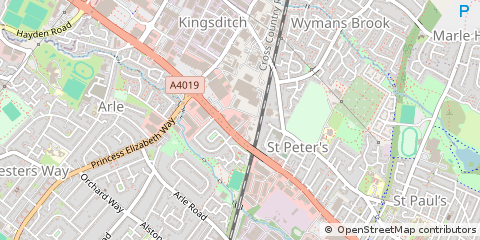 Map of Cheltenham, Gloucestershire