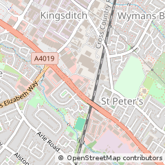 Map of Cheltenham, Gloucestershire