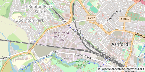 Map of Ashford, Kent