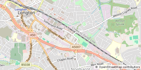 Map of Stoke-on-Trent, Staffordshire