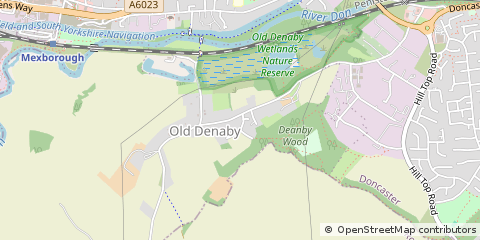 Map of Doncaster, Derbyshire