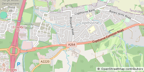 Map of Crawley
