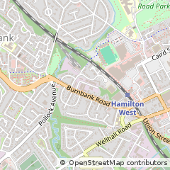 Map of Hamilton, Lanarkshire