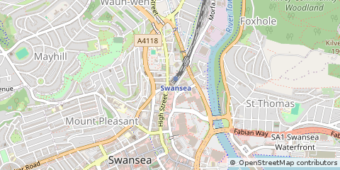 Map of Swansea