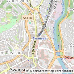 Map of Swansea