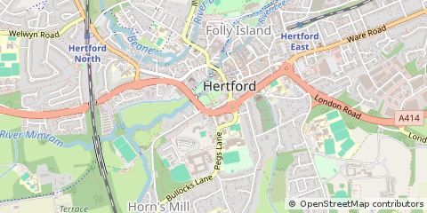 Map of Hertford, Herts