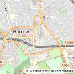 Map of Harrow, Middlesex