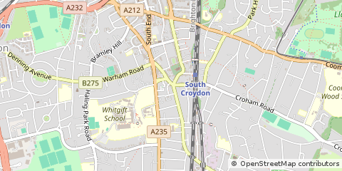 Map of South Croydon