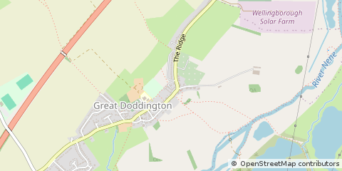 Map of Great Doddington, Northamptonshire