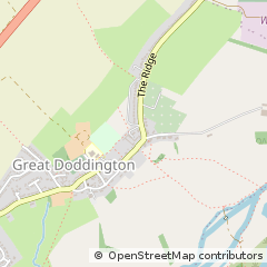 Map of Great Doddington, Northamptonshire